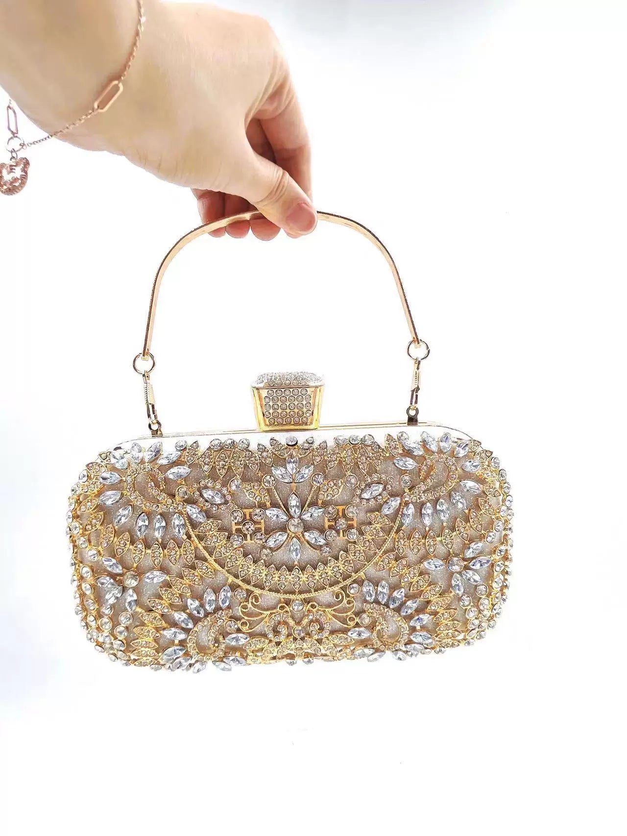 Rhinestone Evening Clutch for Women – Formal Banquet & Wedding Handbag