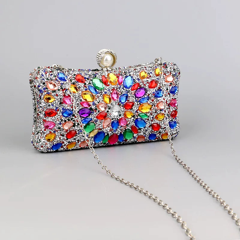 Rhinestone Evening Clutch for Women – Formal Banquet & Wedding Handbag