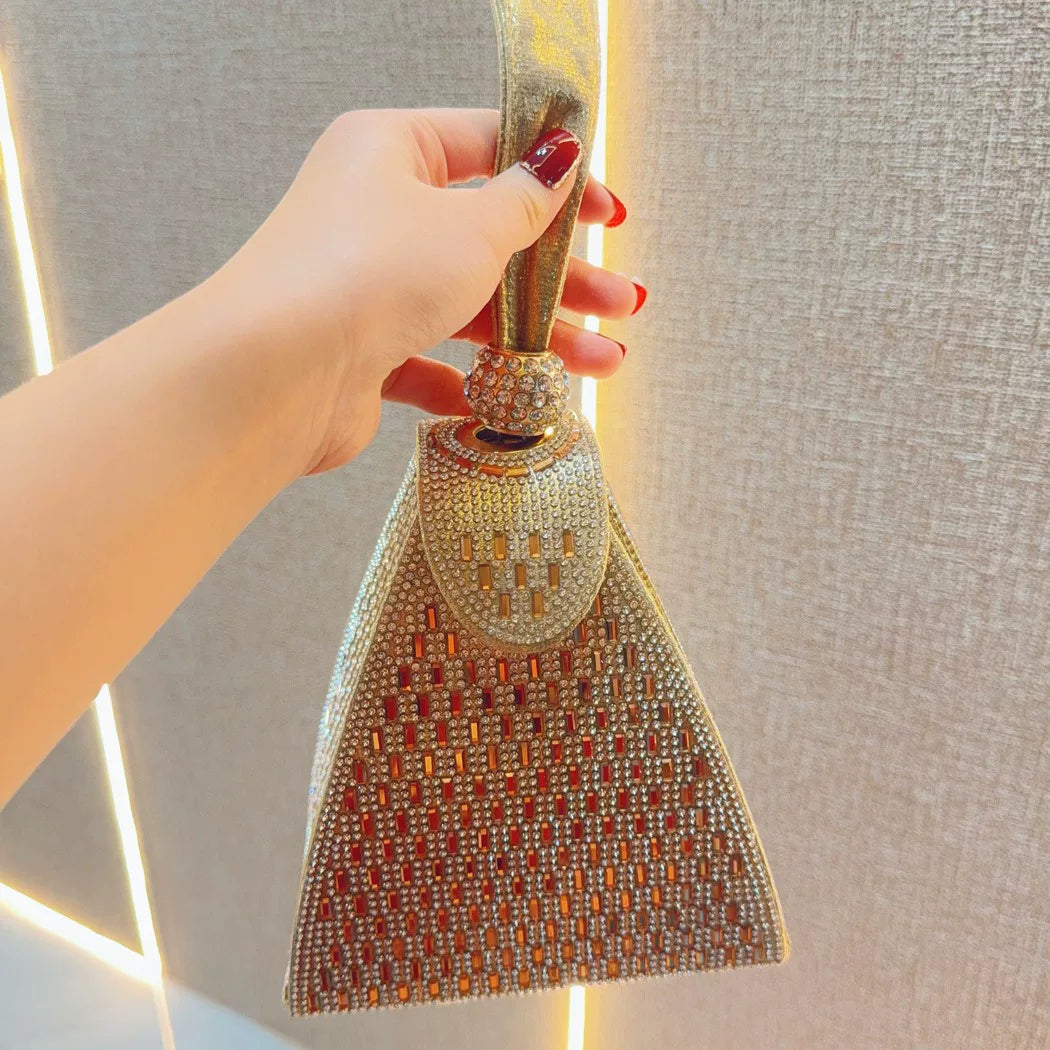 New Rhinestone Handbag for Women – Fashionable Diamond Clutch for Banquets and Evening Events