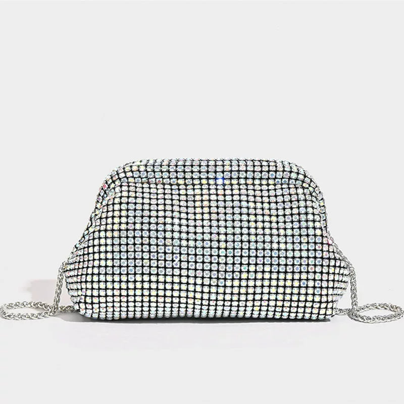2025 New Rhinestone Bag Women'S Evening Bag Full Diamond Hand Carrying Underarm Bag Diamond Shoulder Glitter Diamond Crossbody Bag