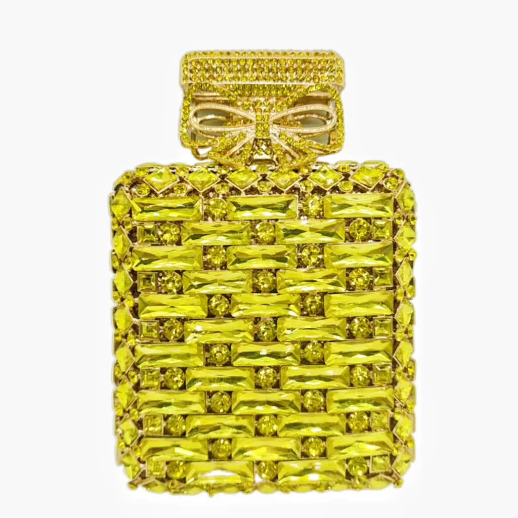 Diamond Bottled Perfume Handbag – European and American Crystal Evening Bag for Women