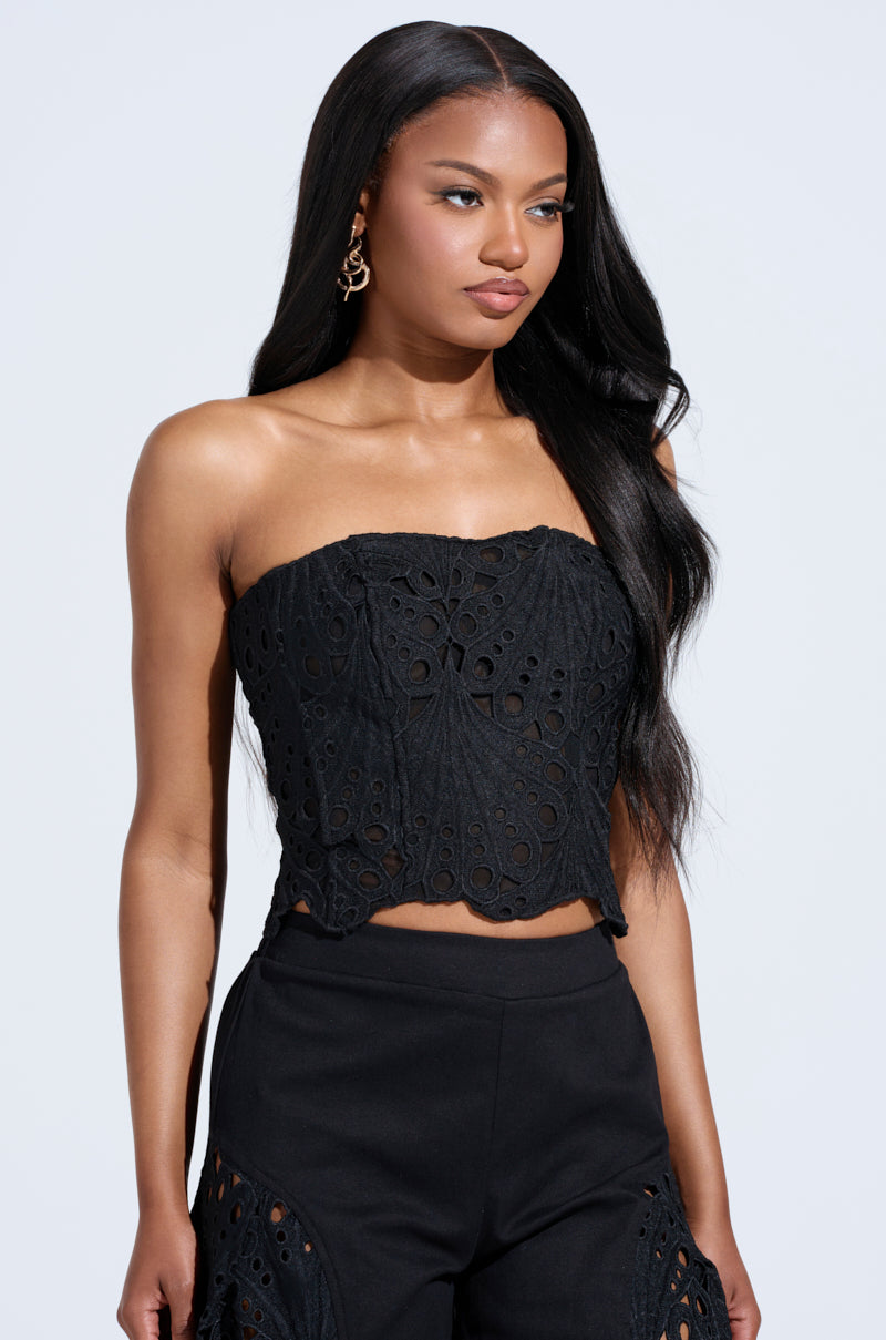 YOU WILL SEE WOVEN TUBE TOP