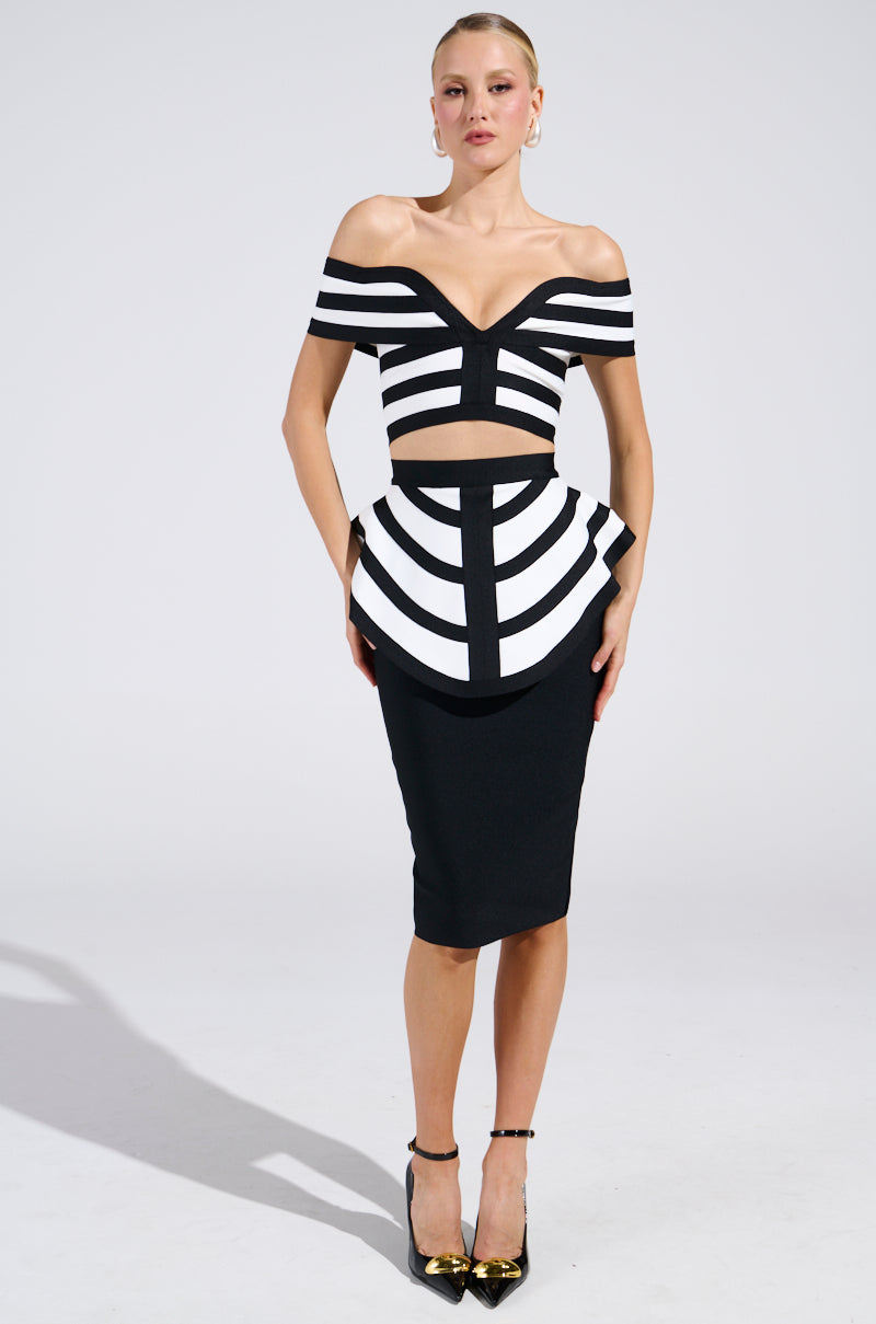 WAITING FOR YOU MIDI SKIRT