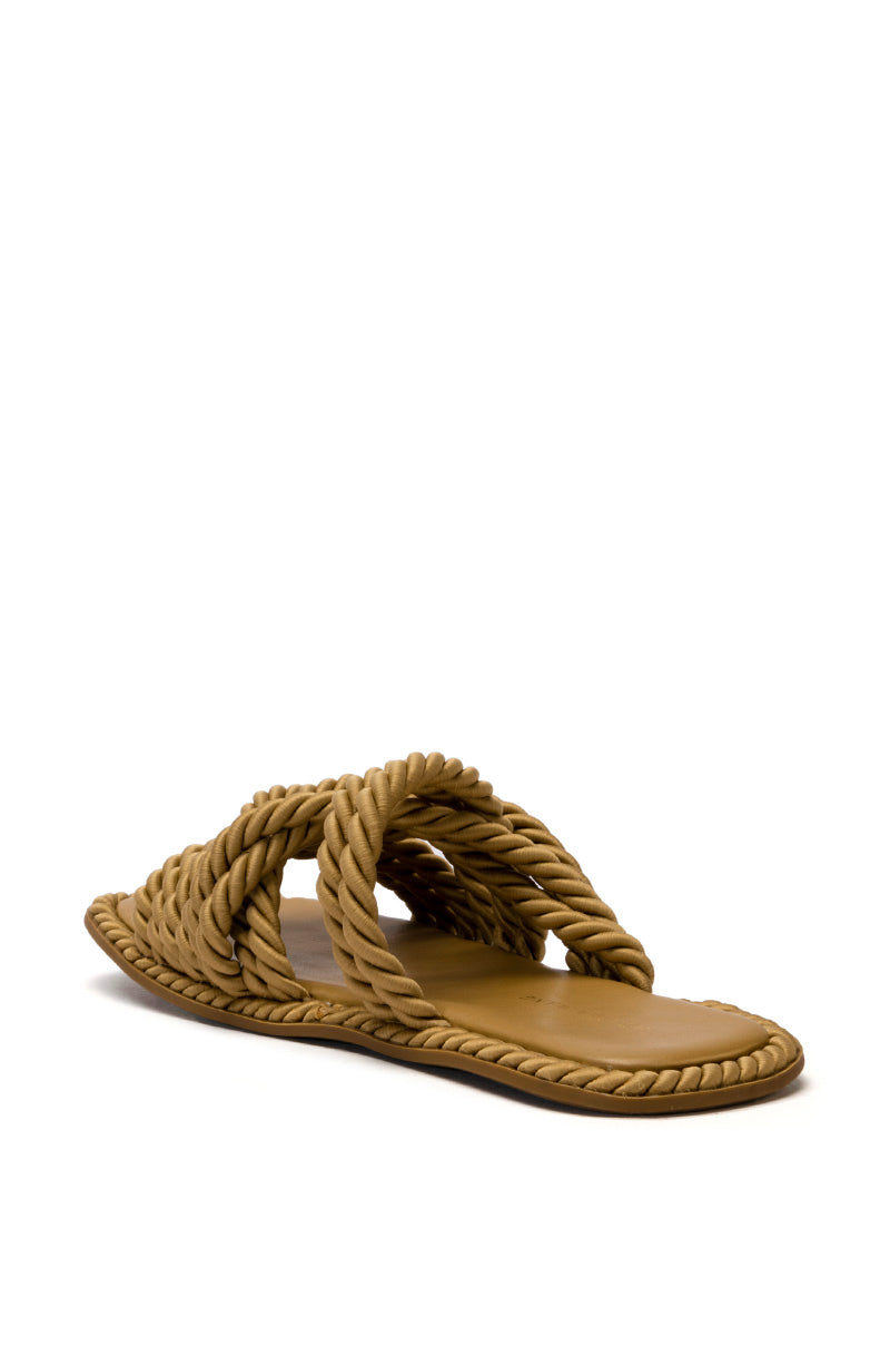 AZALEA WANG DELORES ROPE UPPER SANDAL IN NUDE