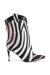 AZALEA WANG DOODLE MULTI WESTERN TOPLINE ZEBRA BOOT