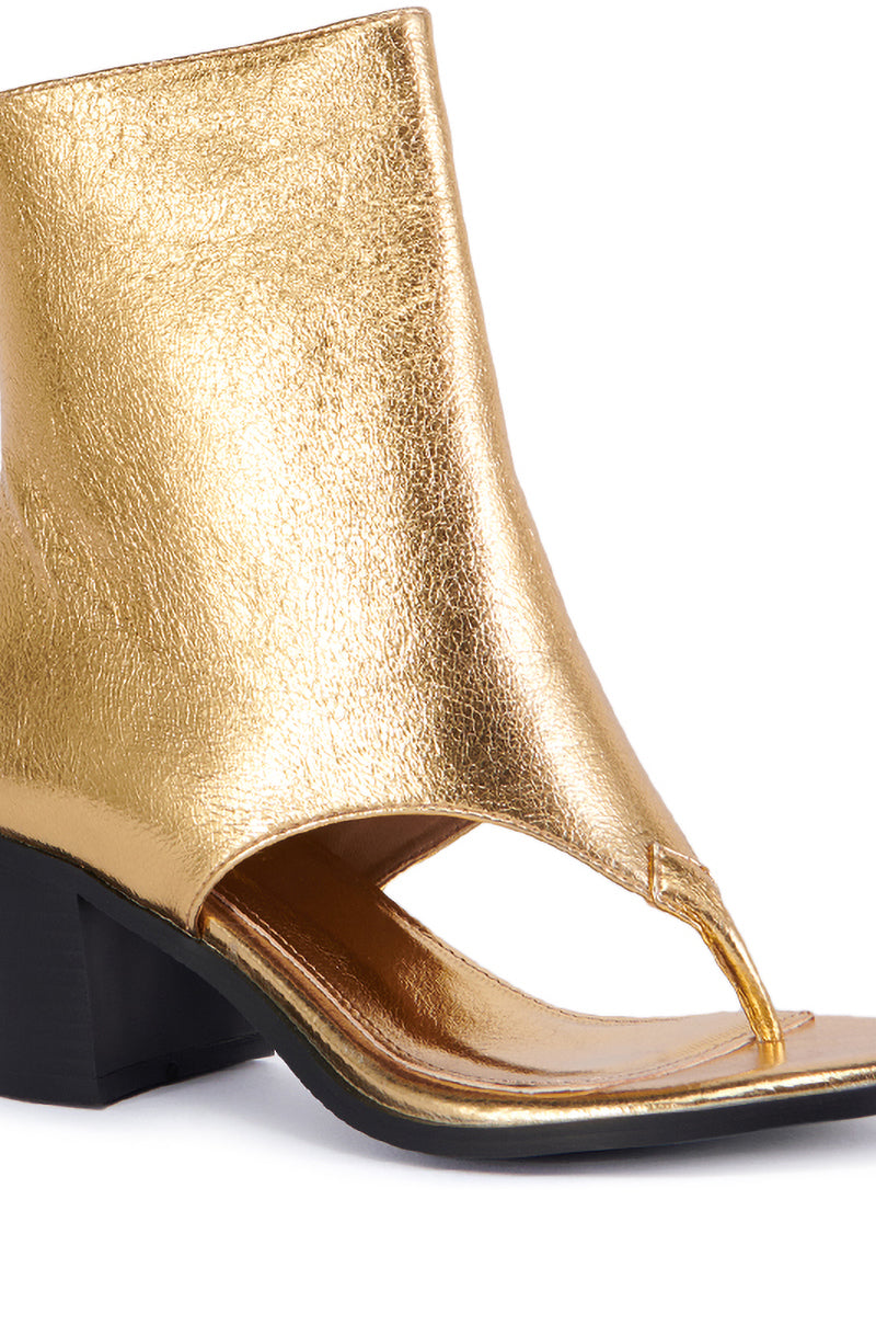AZALEA WANG GRAYSON GOLD GLADIATOR SANDAL