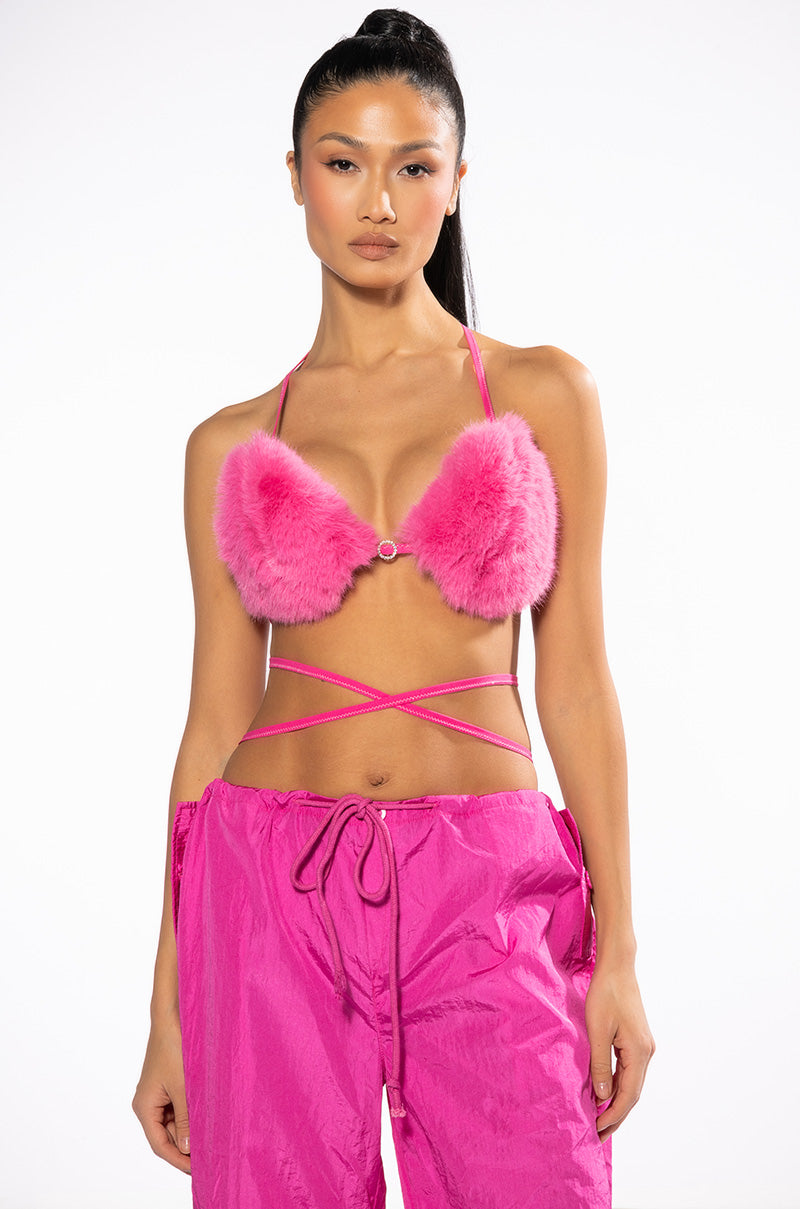 BARBZ FAUX FUR BRALETTE