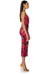 OVERSEAS VACATION MESH MIDI DRESS