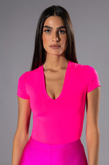 PAXTON DEEP V SHORT SLEEVE BODYSUIT