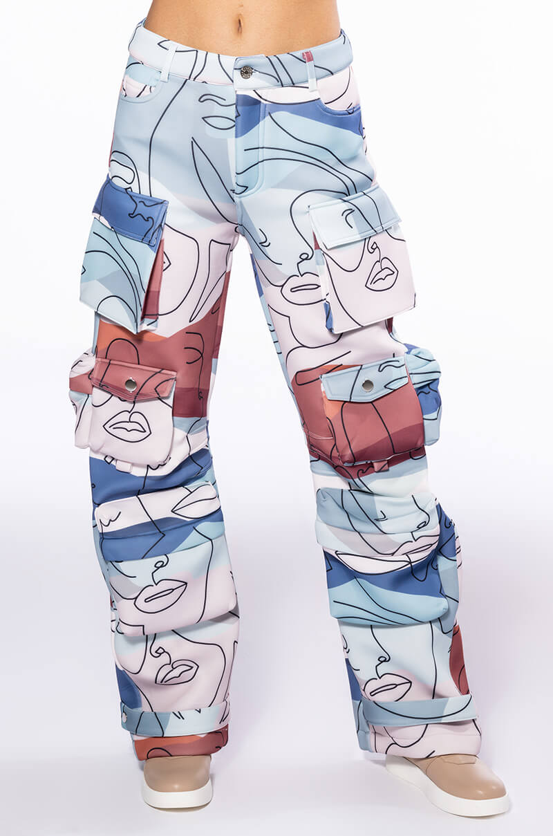 PRINTED CARGO JOGGERS