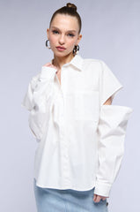 SIMPLE BUT EXTRA BUTTON DOWN TOP