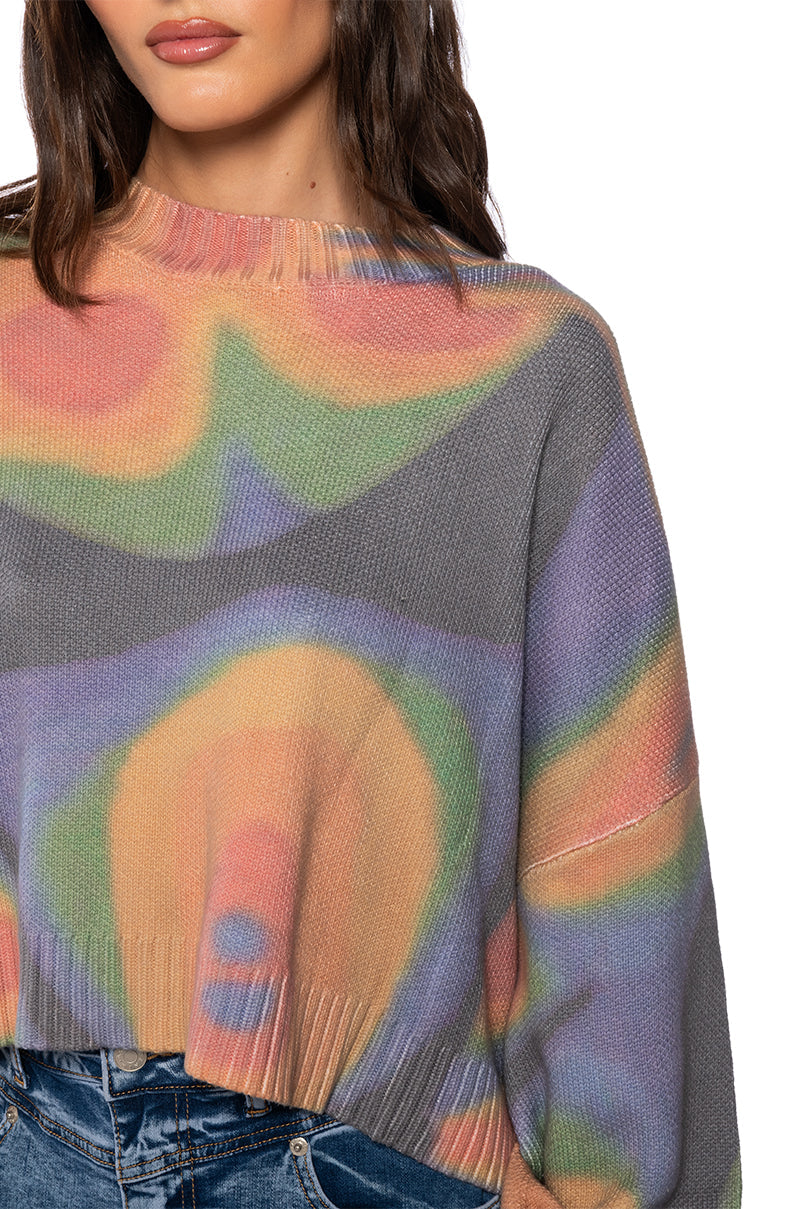 SPOTLESS MIND PULL OVER CROPPED SWEATER
