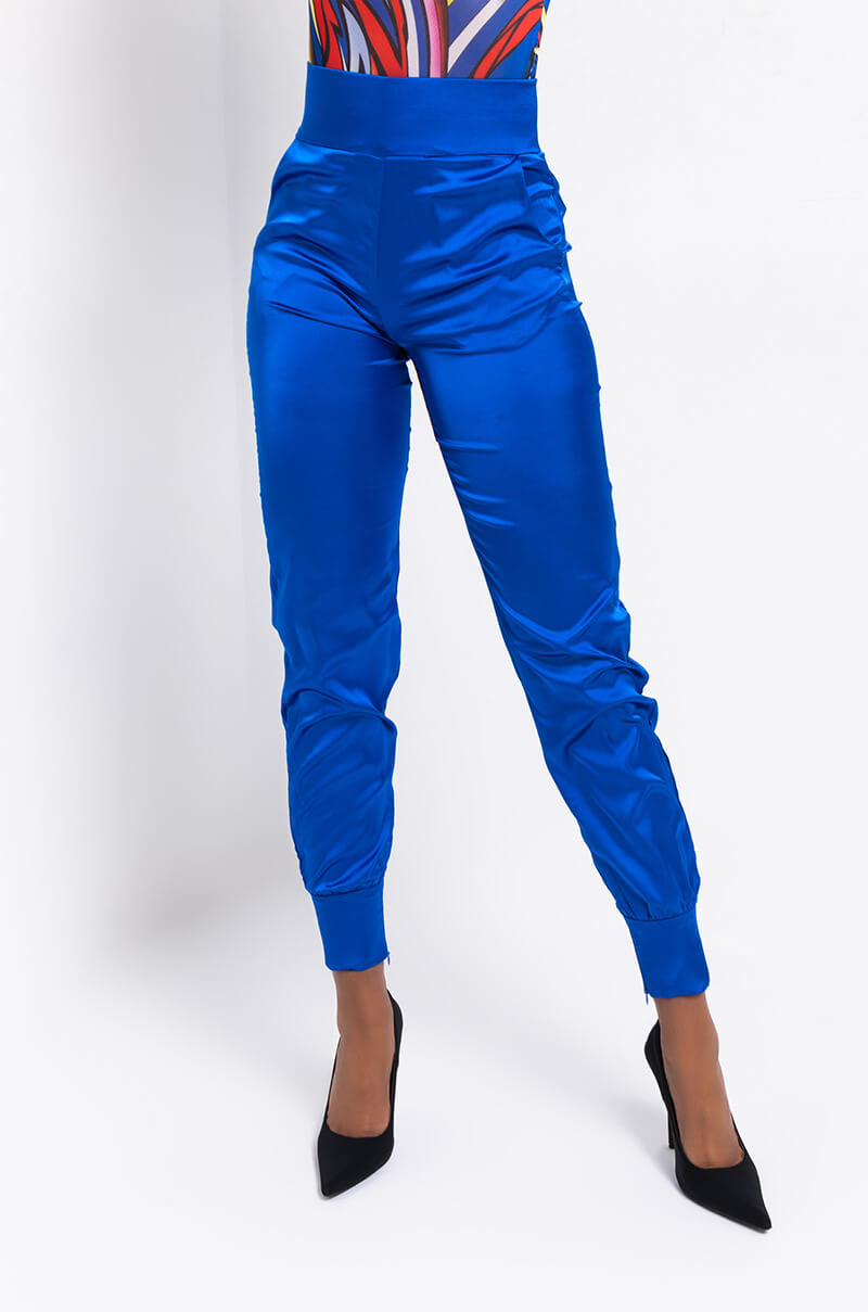 STARS IN THE SKY RHINESTONE SATIN PANTS