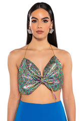 SWEET THANG EMBELLISHED CROP TOP