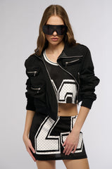 TALK TO ME NICE BOMBER JACKET